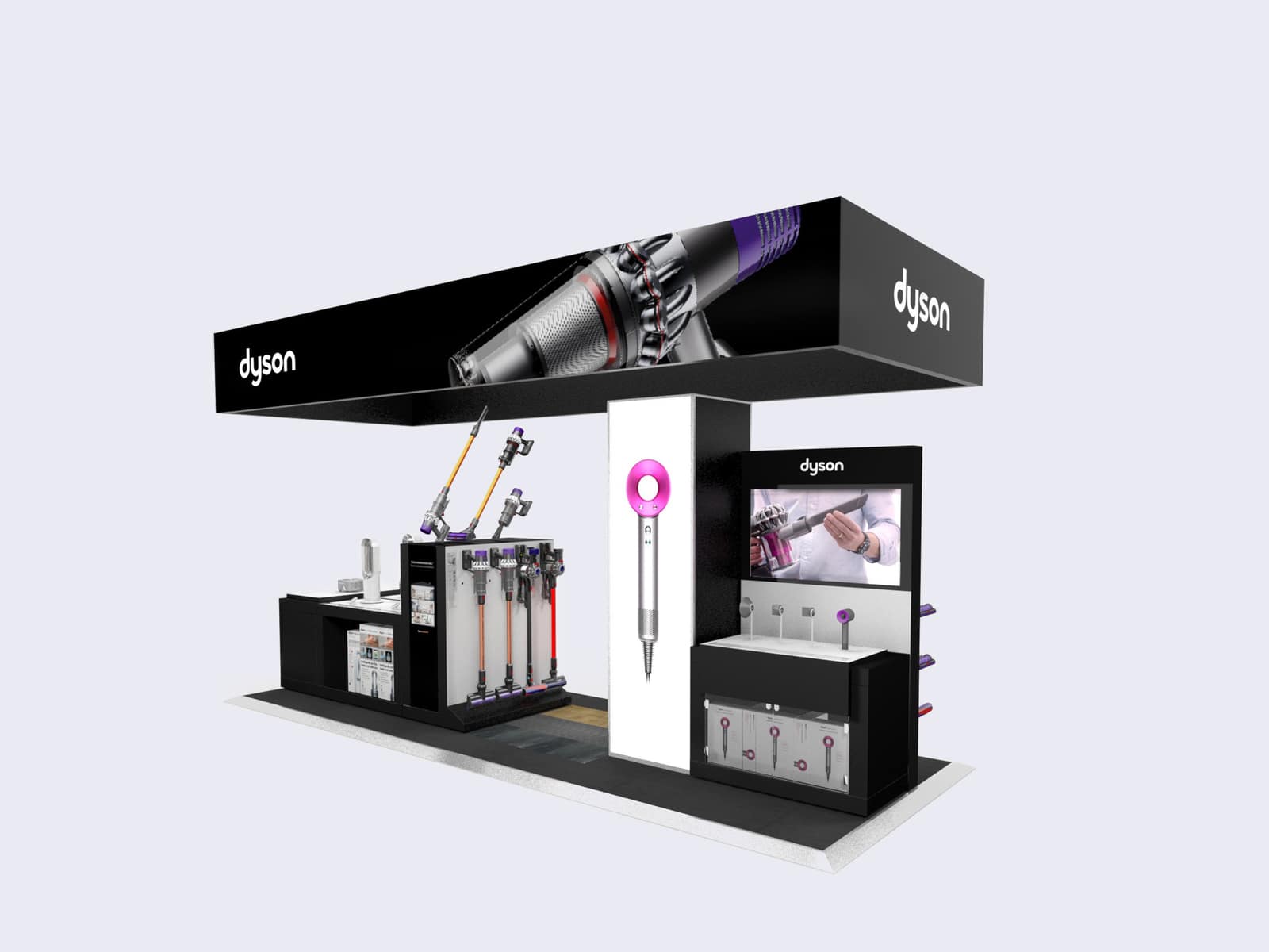 Dyson shop-in-shop retail display at Ubaldi