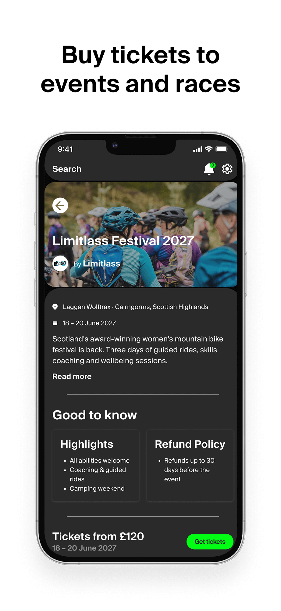 Mountain Bike United App Store preview screen 1