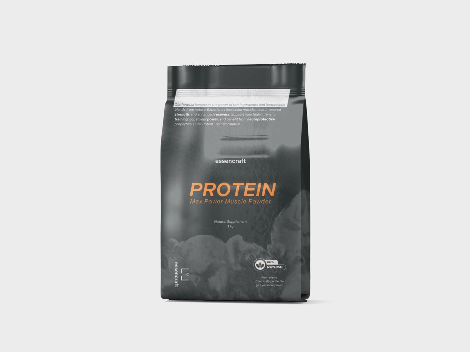 Innovative health supplement packaging concepts featuring a protein powder bag designed for maximum appeal and functionality. - Alexi Hall