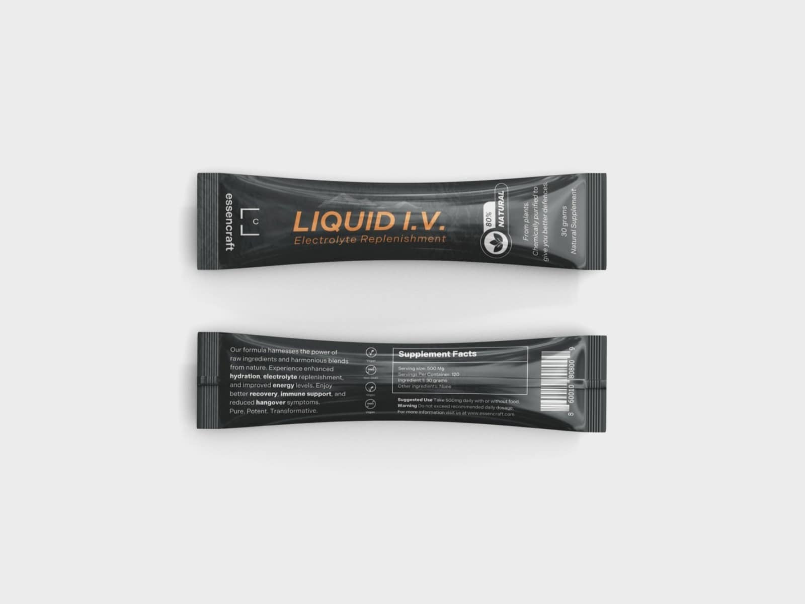 Innovative health supplement packaging concepts featuring Liquid I.V. electrolyte replenishment for enhanced hydration. - Alexi Hall
